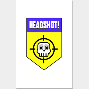 Headshot Skull sight Video games Retro gaming Posters and Art